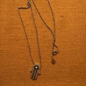 Sterling Silver Evil Eye Pendant Necklace